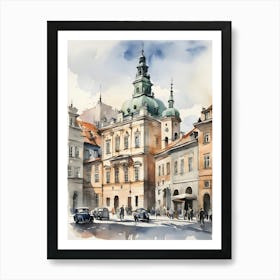 Warsaw Poland Watercolor 2 Art Print
