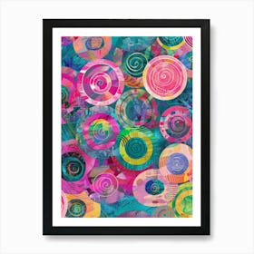 Colorful Swirls 1 Art Print