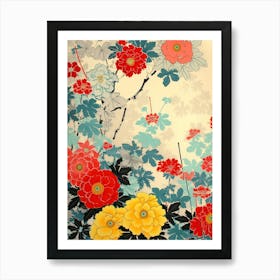 Great Japan Hokusai Japanese Flowers 3 Art Print