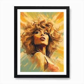 Tina Turner Retro Poster 8 Art Print