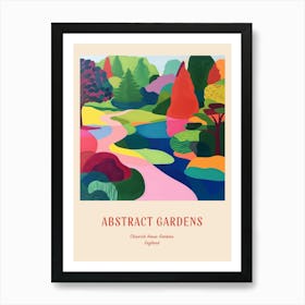 Colourful Gardens Chiswick House Gardens United Kingdom 1 Red Poster Art Print