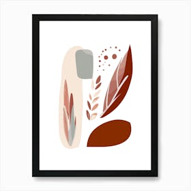 Abstract Leaves And Flowers 3 Art Print