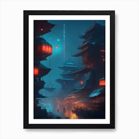 Night city Art Print