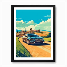 A Buick Regal In The Tuscany Italy Illustration 3 Art Print