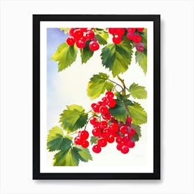 Redcurrant Italian Watercolour fruit Art Print