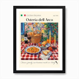 Osteria Dell Arco Trattoria Italian Poster Food Kitchen Art Print