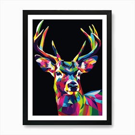 Colorful Deer Art Print