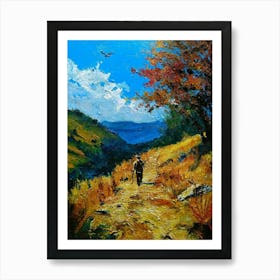 In The Mountains On A Summer Day, acrylic handmade painting Art Print