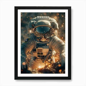 Astronaut In Space 2 Art Print