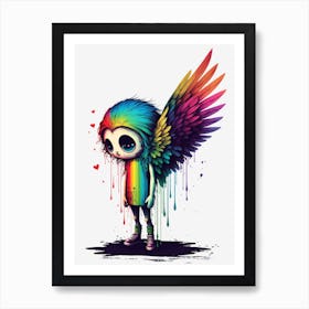 Rainbow angel Art Print