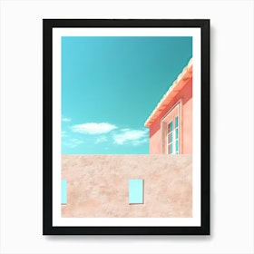 Minimalist Stucco Pink Wall Photography Art Print
