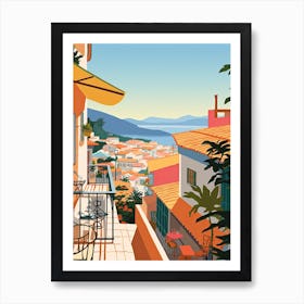 Puerto Vallarta, Mexico, Graphic Illustration 3 Art Print