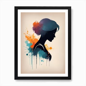 Silhouette Of A Woman 2 Art Print