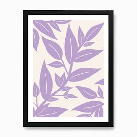 Purple Leaves Botanical 1 Art Print