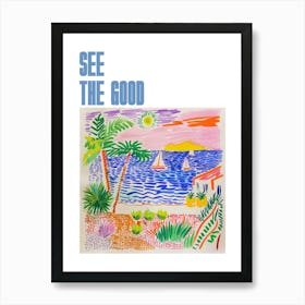 See The Good Poster Seascape Dream Matisse Style 1 Art Print