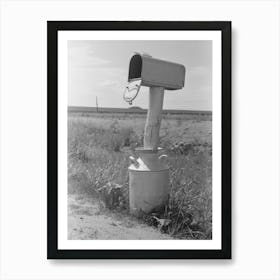 Mail Box Set Up In Milk Can Near Hydro, Oklahoma By Russell Lee Art Print