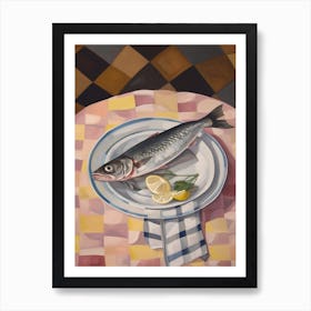 Herring 3 Still Life Painting Affiche