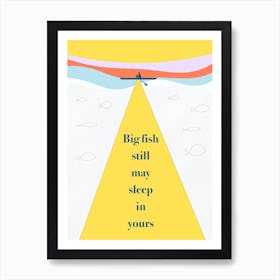 Big fish - yellow nature Art Print