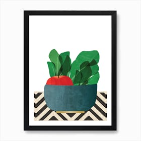 Apple With Greens Art Print