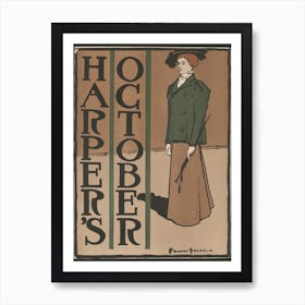 Woman In Vintage Clothes (1897), Edward Penfield Art Print