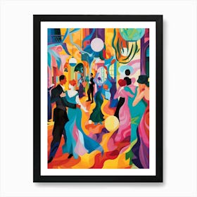 Matisse Inspired, Dancers At The Ball, Fauvism Style Art Print