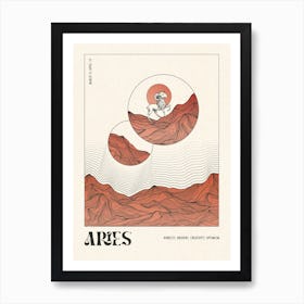Aries Star Sign Zodiac Art Art Print