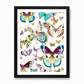 Butterflies Repeat Pattern Decoupage 2 Art Print