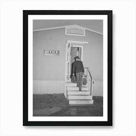 Workman At The Navy Shipywards Arrives At The Fsa (Farm Security Administration) Duration Dormitory Art Print