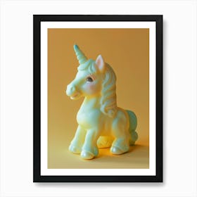 Pastel Toy Unicorn Portrait 2 Art Print