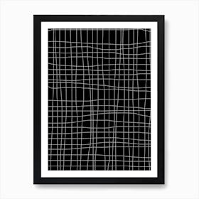 Grid Black Art Print