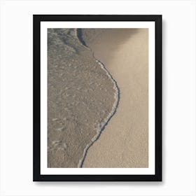 Beige sand and wave on the beach Art Print