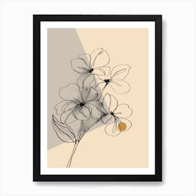 Minimalist Orchid Lines B Poster