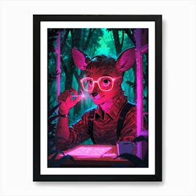 Deer In The Woods 3 Art Print