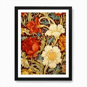 Victorian Floral Wallpaper 2 Art Print