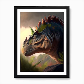 Ouranosaurus Illustration Dinosaur Art Print