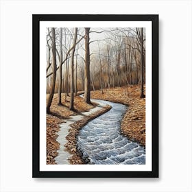 Stream In The Woods 4 Art Print