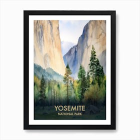 Yosemite National Park Vintage Travel Poster 7 Art Print