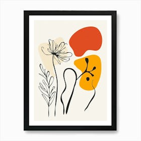 Abstract Flowers 22 Art Print