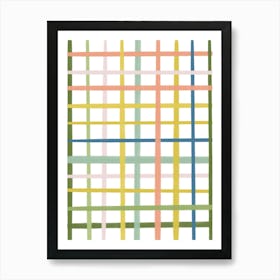 Bright Gingham Art Print