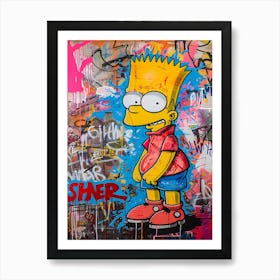 The Simpsons Graffiti 4 Art Print