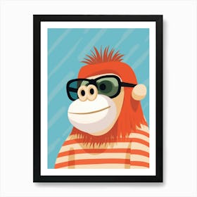 Little Orangutan 2 Wearing Sunglasses Art Print