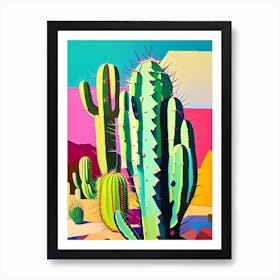 Nopal Cactus Modern Abstract Pop 1 Art Print