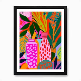 Vases And Botanic Art Print