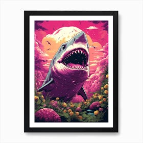 Shark In The Sea Art Print