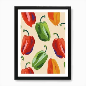 Mixed Pepper Pattern 3 Art Print