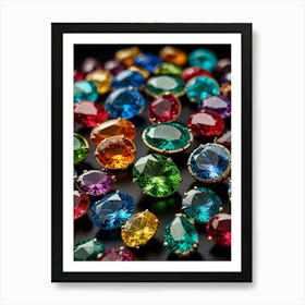 Colorful Gemstones Art Print