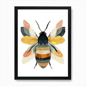 Colourful Insect Illustration Bee 17 Art Print