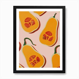 Butternut Squash Pastel Pattern 1 Art Print