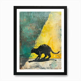 Cat On The Street Art Print