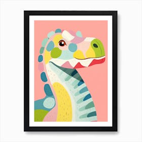 Colourful Dinosaur Iguanodon 3 Art Print